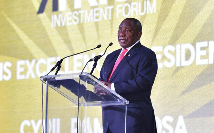 President Cyril Ramaphosa speaks at the Africa Investment Forum on 8 November 2018. Picture: @AIFMarketPlace/Twitter