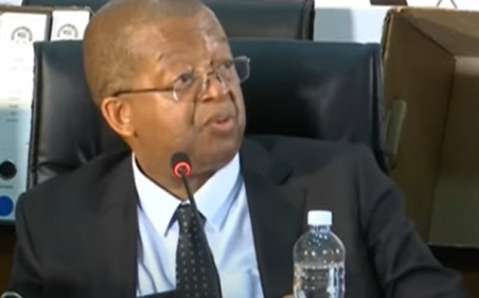 A screenshot of Free State Housing HOD Nthimotse Mokhesi at the state capture commission on Monday, 28 September 2020. Picture: SABCNews/Youtube
