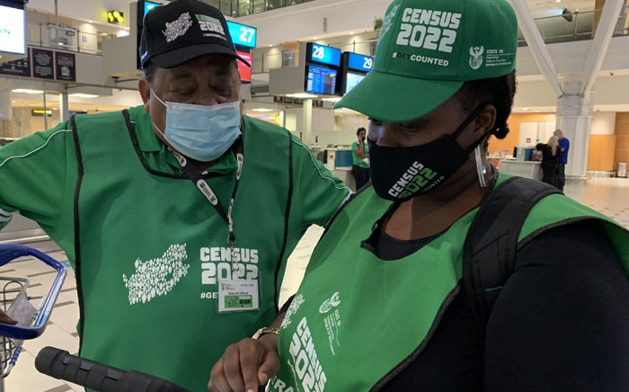 Stats SA fieldworkers got the Census 2022 count under way at the Cape Town International Airport on 2 February 2022. Picture: Kaylynn Palm/Eyewitness News