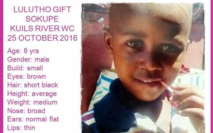  Lulutho Gift Sokupe was last seen by his grandmother on 25 October. Picture: Supplied