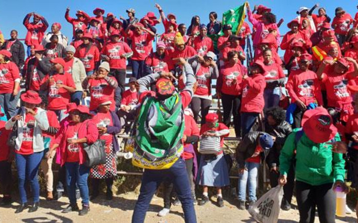 FILE: Nehawu members gather at the Montshioa Stadium in Mahikeng ahead of a protest march on 16 May 2018. Picture: EWN