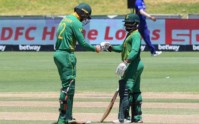 FILE: Temba Bavuma and Rassie van der Dussen hit centuries for Proteas against India on 19 January 2022. Picture: @ICC/Twitter.