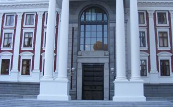 The entrance to the National Assembly at Parliament