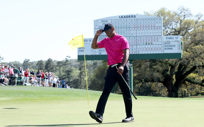 Tiger Woods walks off the 18th green after finishing his round during the first round of the Masters at Augusta National Golf Club on 7 April 2022 in Augusta, Georgia. Picture: Jamie Squire/Getty Images/AFP
