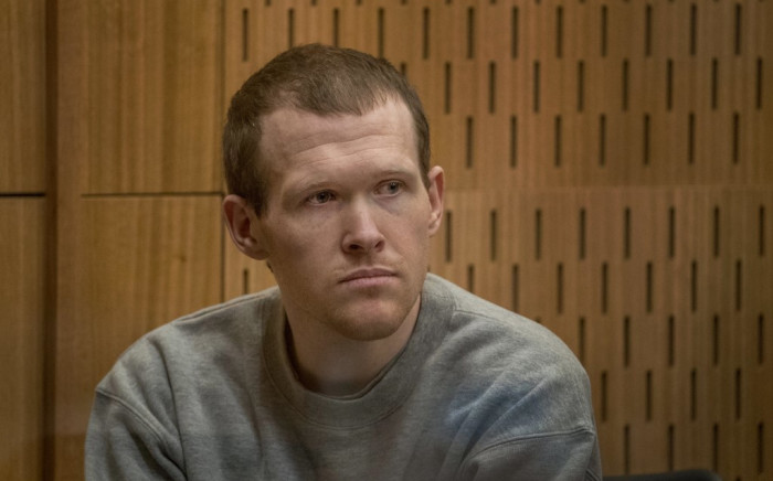 Australian white supremacist Brenton Tarrant attends his first day in court in Christchurch on August 24, 2020. Tarrant, who murdered 51 Muslims in last year's New Zealand mosques shooting showed no emotion as his sentencing hearing opened August 24, with horrific details of an atrocity prosecutors said was meticulously planned to inflict maximum casualties. Picture: AFP