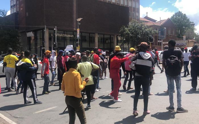 FILE: A small group of protesting students blocked roads with stones and rubble in Braamfontein near Wits University as part of the National Shutdown over student finances on 15 March 2021. Picture: Mia Lindeque/Eyewitness News