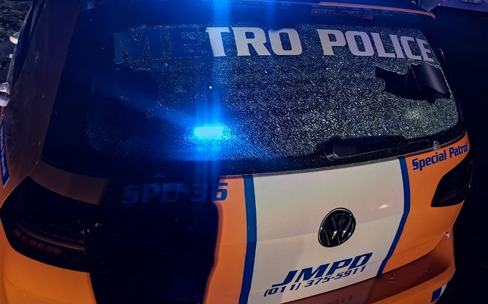 A JMPD officer was in a serious, but stable, condition following a shootout in Turffontein on Tuesday night, 2 June 2020. Picture: @JoburgMPD/Twitter. 




