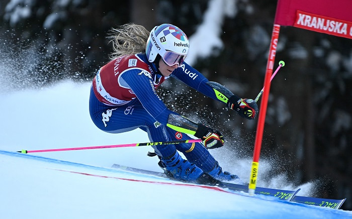 Marta Bassino of Italy competes during the Audi FIS Alpine Skiing World Cup Giant Slalom race in Kranjska Gora, on January 16, 2021. Picture: Jure Makovec/AFP