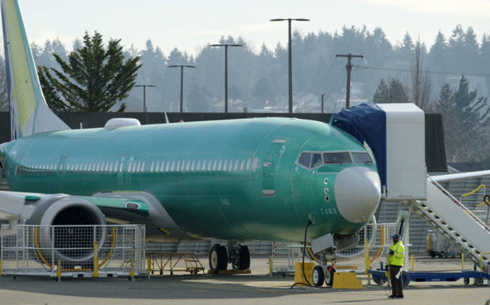 A Boeing 737 MAX airplane test its engines outside of the company's factory on 11 March 2019 in Renton, Washington. Picture: AFP