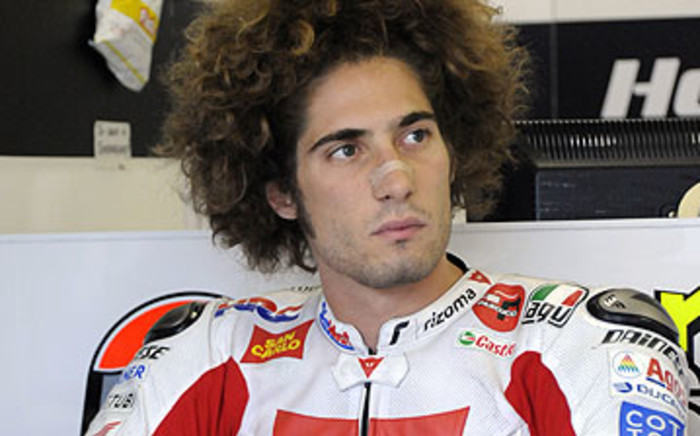 Honda rider Marco Simoncelli died in hospital following a crash on 23 October 2011. Picture: AFP