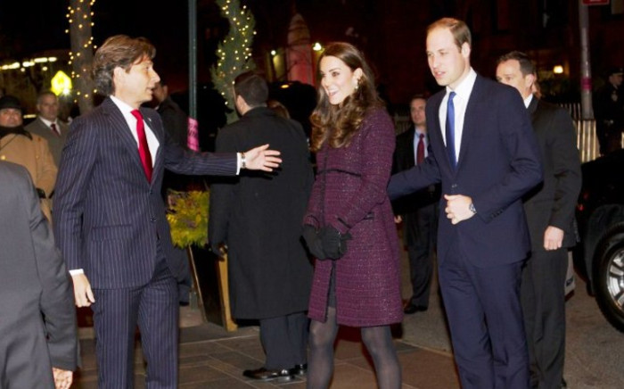 Britain’s Prince William, Duke of Cambridge, and his wife Catherine, Duchess of Cambridge, arrive in New York, on 7 December, 2014. Picture: AFP.