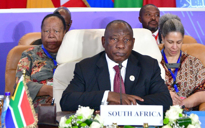 President Cyril Ramaphosa during the Cairo Peace Summit in Egypt. Picture: @PresidencyZA/X