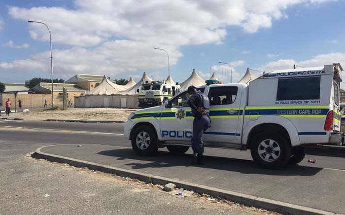 FILE: Police maintain a presence in Delft following the fatal shooting of a taxi driver. Picture: Monique Mortlock/EWN.
