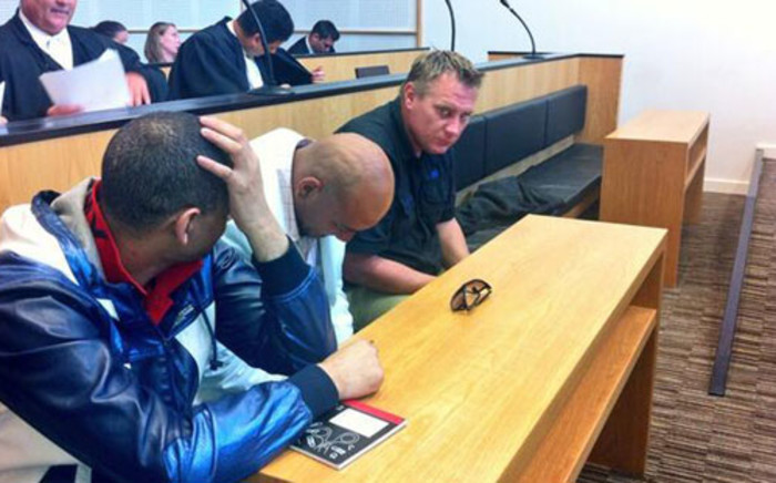 FILE: Murder accused Johan Coetzer, Fareez Allie and Achmat Toffa appear in the Western Cape High Court on 5 February 2014. Picture: Graeme Raubenheimer/EWN.