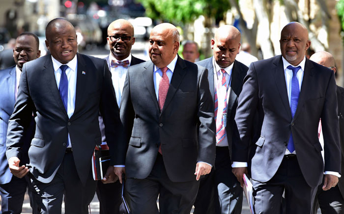 Finance Minister Pravin Gordhan and Deputy Minister Mcebisi Jonas going to Parliament. Picture: GCIS.