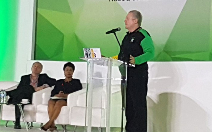 Trade and Industry Minister Rob Davies speaks at a business breakfast meeting at Nasrec on 17 December 2017. Picture: @MYANC/Twitter