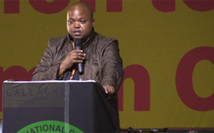 President of the ANCYL addressing delegates. Picture: Kgothatso Mogale/EWN 
