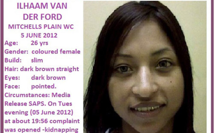 Ilhaam van der Ford was last seen on 5 June 2012, in Beacon Valley, Western Cape. Picture: The Pink Ladies