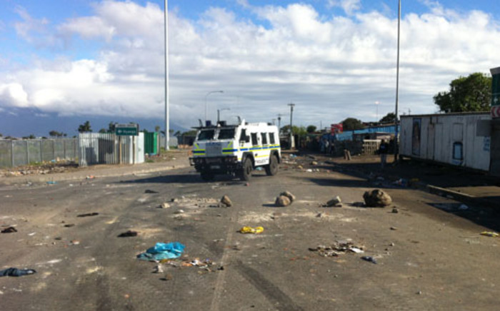Gugulethu residents embarked on protest action on 10 August 2012. Picture: Nathan Adams/EWN.