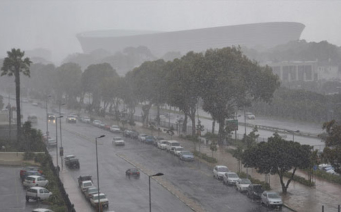 FILE: Hail and sleet in Cape Town. Picture: EWN