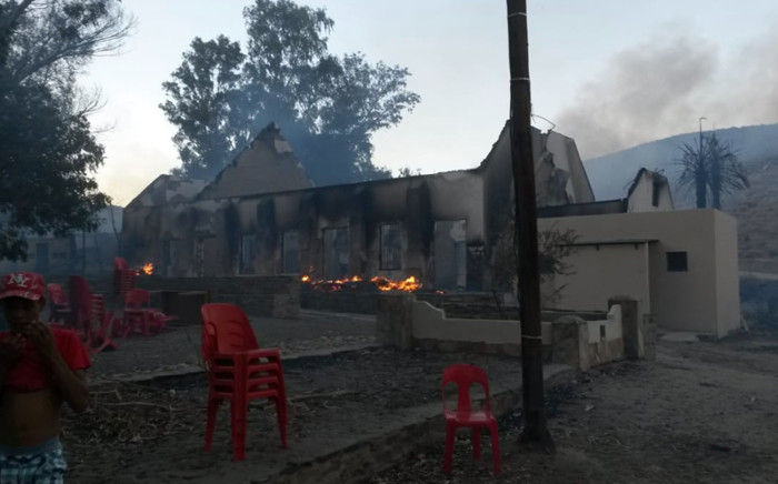 The church was one of the buildings destroyed when a fire ripped through in Wupperthal, Cederberg. Picture: Supplied