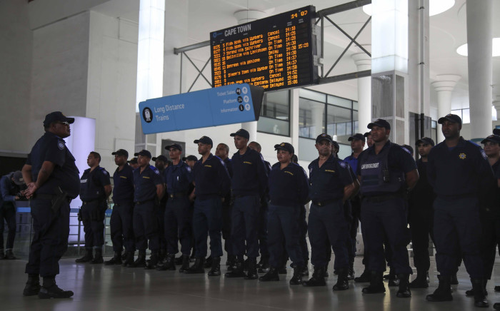 FILE: Rail enforcement officers at the Cape Town train station. Picture: EWN