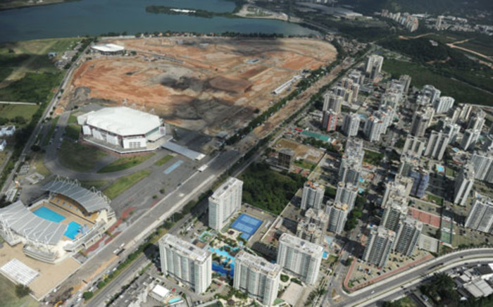 Aerial view of the Olympic Park being constructed for the 2016 Games in Rio de Janeiro, Brazil. Picture: AFP