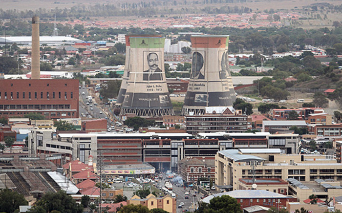 ANC branded cooling towers in Bloemfontein. Picture: Taurai Maduna/EWN