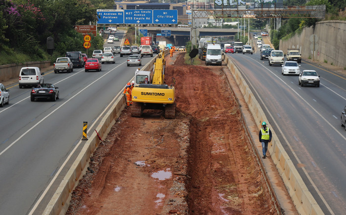 FILE: Work on the M1 freeway between Killarney and Crown Interchange.  Picture: Christa Eybers/EWN.
