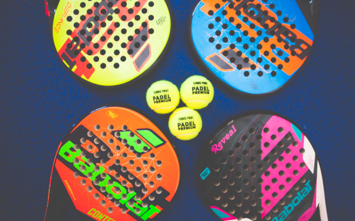Padel racquets and balls. Picture: The Padel Academy