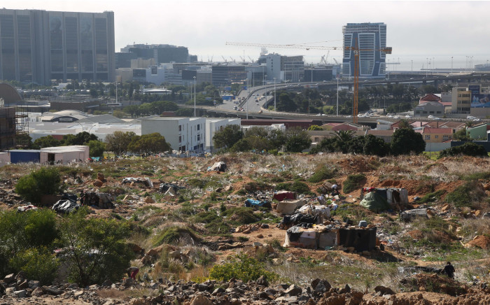 The homeless have found shelter on the open District Six land near Cape Town. Picture: Bertram Malgas/EWN.