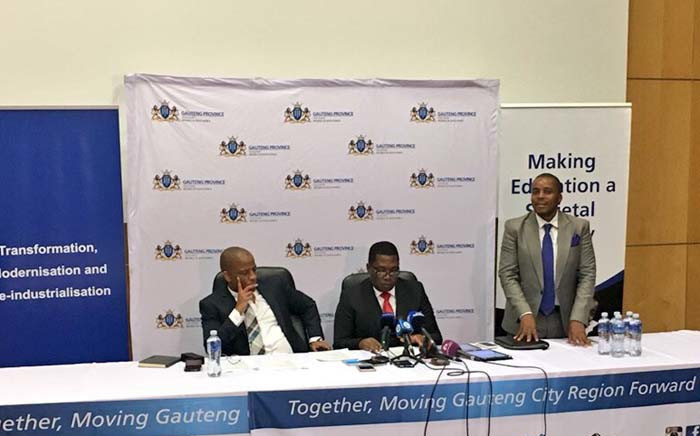 FILE: Gauteng Education MEC Panyaza Lesufi briefing the media on the online learner admissions regulations for the 2019 academic year. Picture: Katleho Sekhotho/EWN
