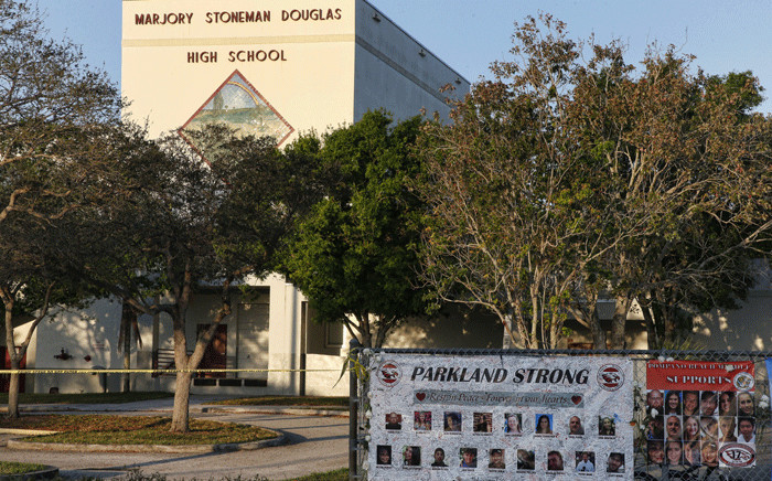 FILE: A general view of Marjory Stoneman Douglas High School as staff and teachers prepared for the return of students in Parkland, Florida on 27 February 2018. Picture: AFP