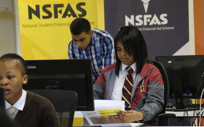 FILE: Learners testing the NSFAS online application system. Picture: Supplied