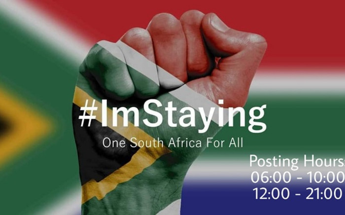Picture: the #ImStaying logo. Picture: Facebook