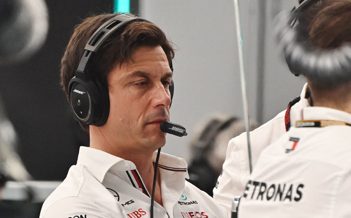 Mercedes AMG Petronas F1 Team's team principal Toto Wolff sits at the control centre in the pits during the Formula One Saudi Arabian Grand Prix at the Jeddah Corniche Circuit in Jeddah on 5 December 2021. Picture: ANDREJ ISAKOVIC/AFP/POOL