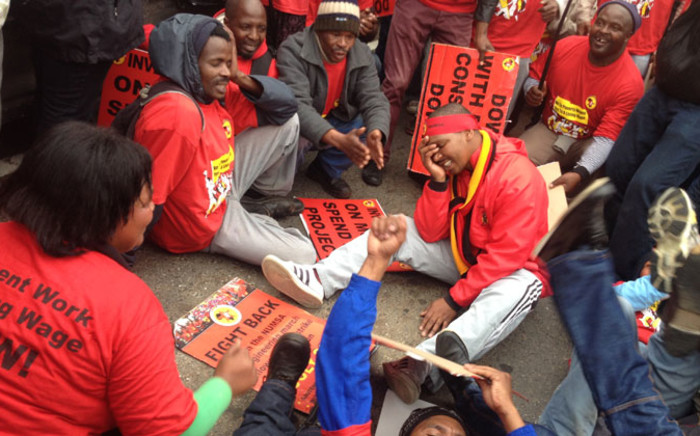 Numsa demonstrators in Cape Town. Picture: Aletta Gardner/ EWN.