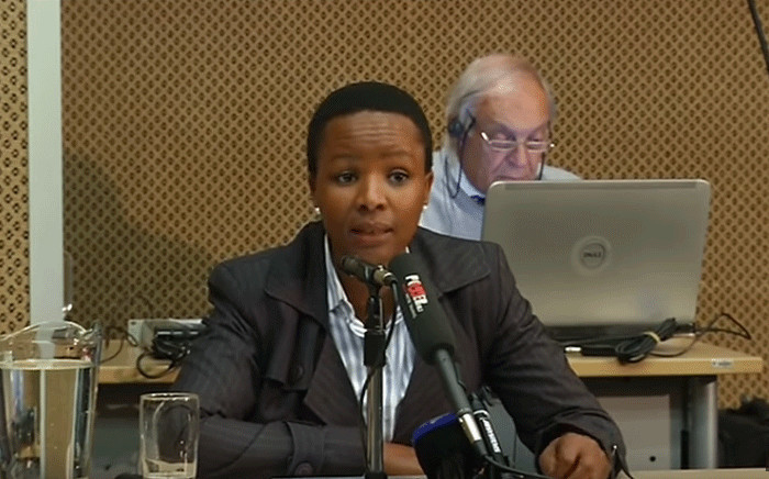 A YouTube screengrab of the former head of South African Revenue Service (Sars) integrity unit Tshebeletso Seremane.