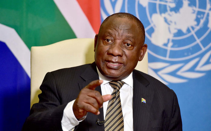 President Cyril Ramaphosa address the United Nations on 21 September 2020. Picture: @PresidencyZA/Twitter