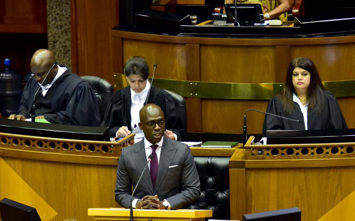 Finance Minister Malusi Gigaba delivering the Budget speech in Parliament on 21 February 2018. Picture: Twitter/@GovernmentZA