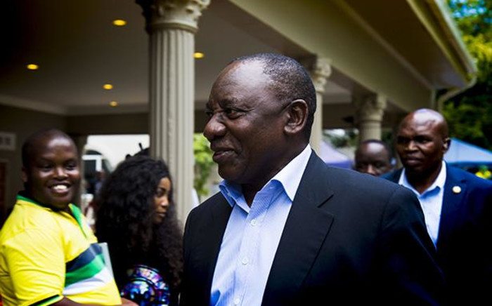 President Cyril Ramaphosa arriving for the ANC NEC special meeting. Picture: Kayleen Morgan/EWN 