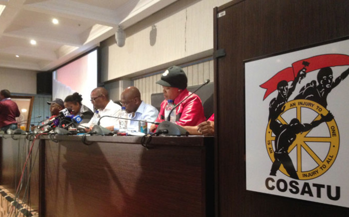 FILE: Cosatu leadership at Press conference at Cosatu House in Johannesburg on 11 November 2014. Picture: Reinart Toerein/EWN.