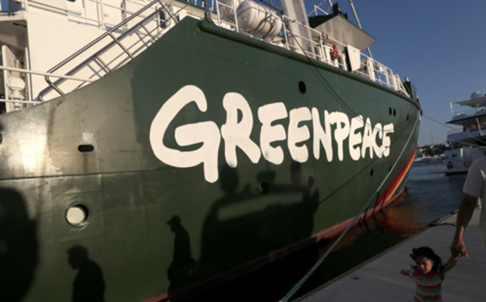 FILE: Greenpeace’s Rainbow Warrior campaigning ship docked in Mexico in 2014. Picture: AFP.