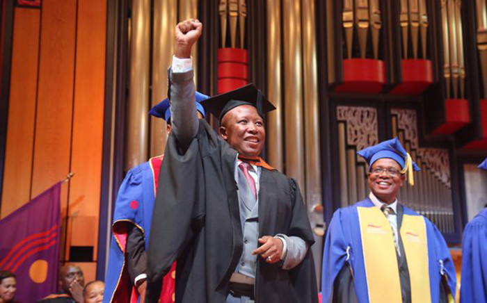EFF leader Julius Malema at his graduation ceremony on 30 March 2016. Picture: Christa Eybers/EWN.