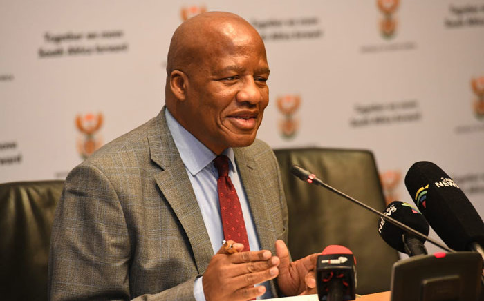 Minister in the Presidency Jackson Mthembu at a post-Cabinet briefing on 8 August 2019. Picture: GCIS