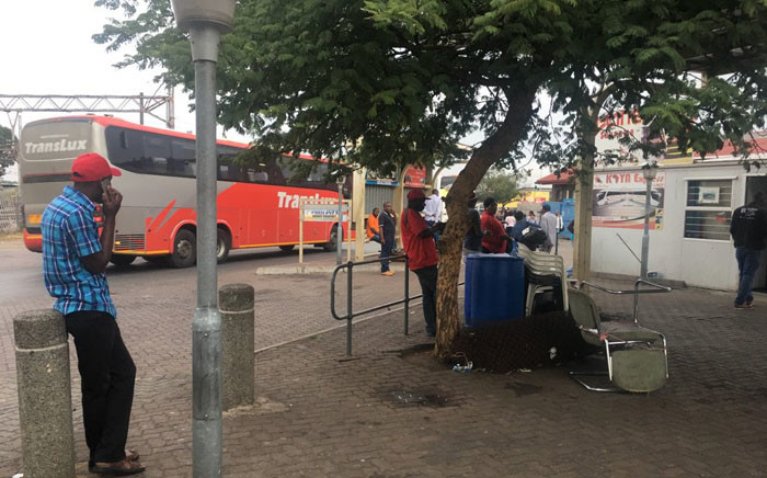 Empty busses leaving the Bosman bus station. Picture: Mia Lindeque/EWN.
