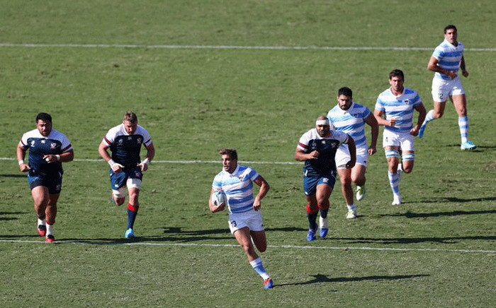Argentina vs USA during the Rugby World Cup 2019 in Japan. Picture: @rugbyworldcupes/Twitter.