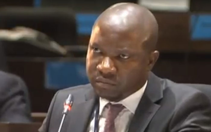 A screengrab of PIC head of internal audit Lufuno Nemagovhani giving evidence at the PIC inquiry on 23 January 2019.