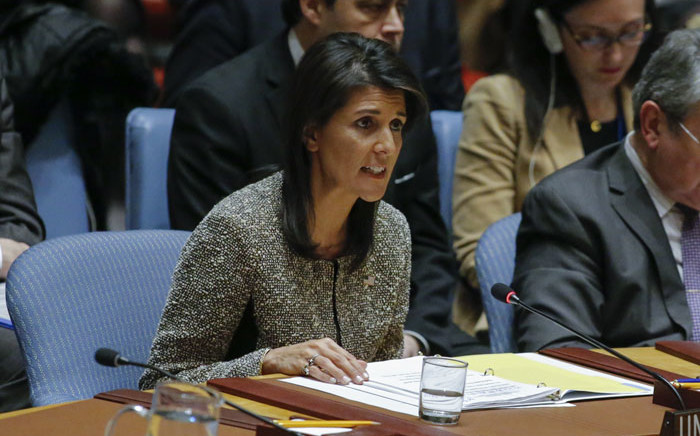 US ambassador to the United Nations Nikki Haley. Picture: AFP
