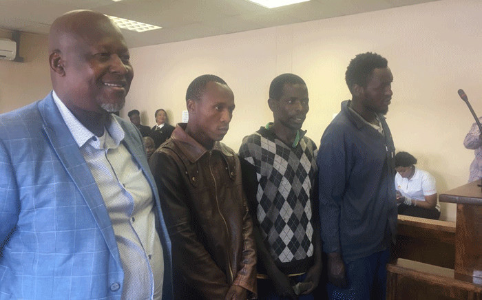 FILE: Mike Mangena (L) and his co-accused appeared in the  Randfontein Magistrates Court on 23 November 2018. Picture: Robinson Nqola/EWN